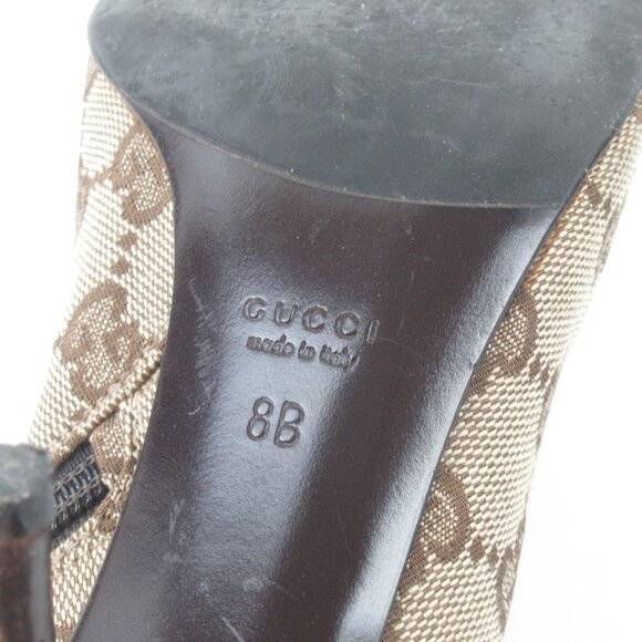 Gucci Beige/Ebonoy GG Fabric Side Zip Ankle Boots size 8 *Treasures of New York - Picture 2 of 15